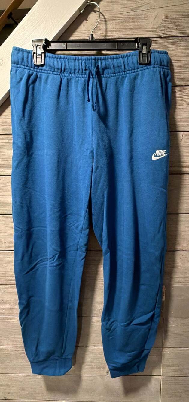 Nike Club Fleece Joggers Size L Blue Sweatpants